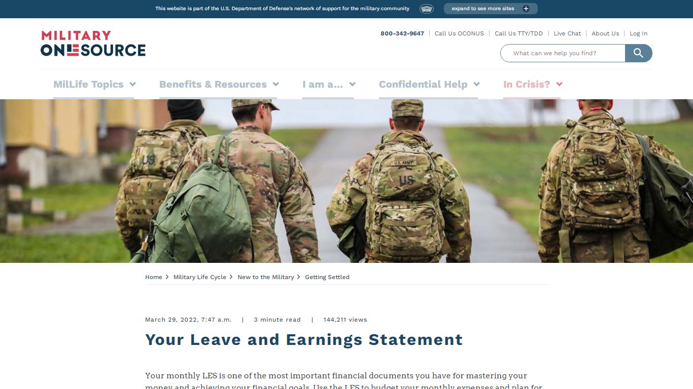 Military Leave and Earnings Statement (LES) • Military OneSource